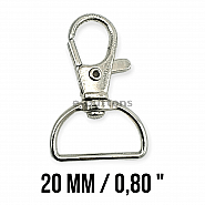 Keychain Hook 21 mm Spring Swivel Hooks - Paris Hook - Parrot Hook A 512