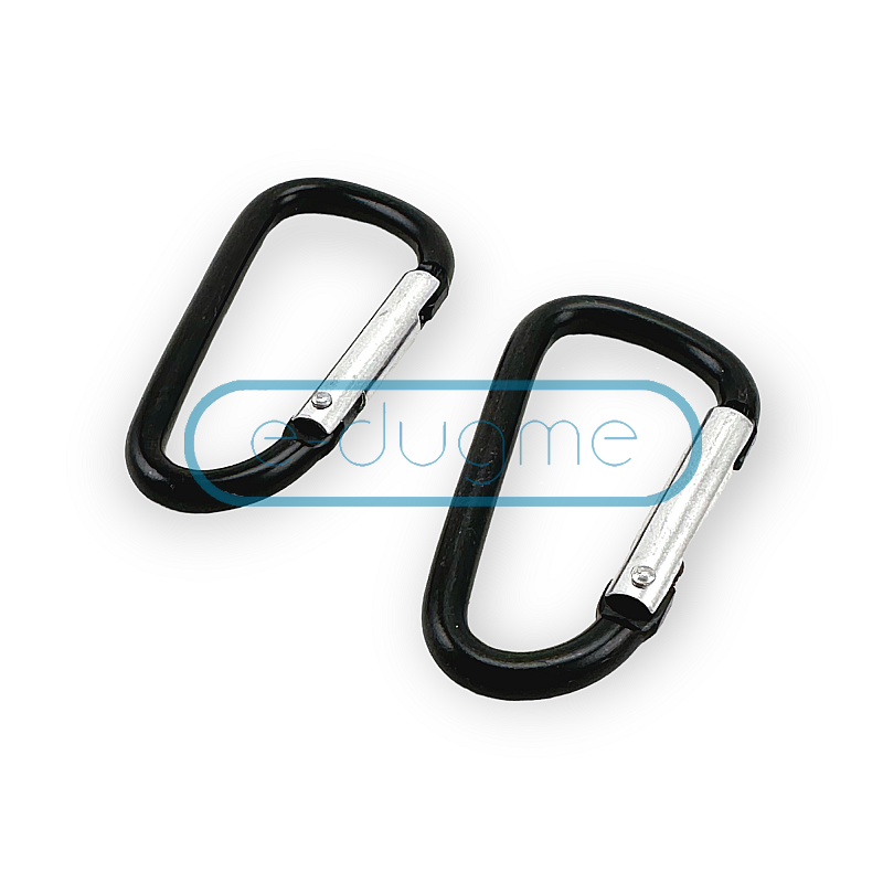 Carabiner Key Chain Clip Snap Hook Keyring Split Ring Fob U / D Horseshoe  Buckle