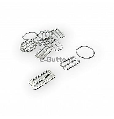 Bra Strap Adjustment Buckle 12 mm and Ring