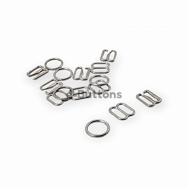 Bra Strap Adjustment Buckle Hook and Loop 8 mm AK00080