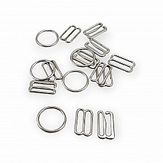 15 mm Bra Strap Adjuster Set - Strap Adjustment Buckle Hook and Loop AK00150