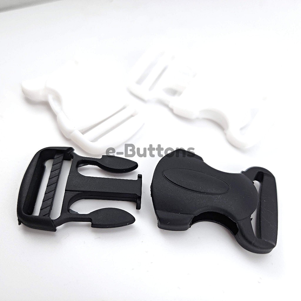 2.5cm 1 Black Plastic Swivel Snap Hooks Buckle 30 Pcs