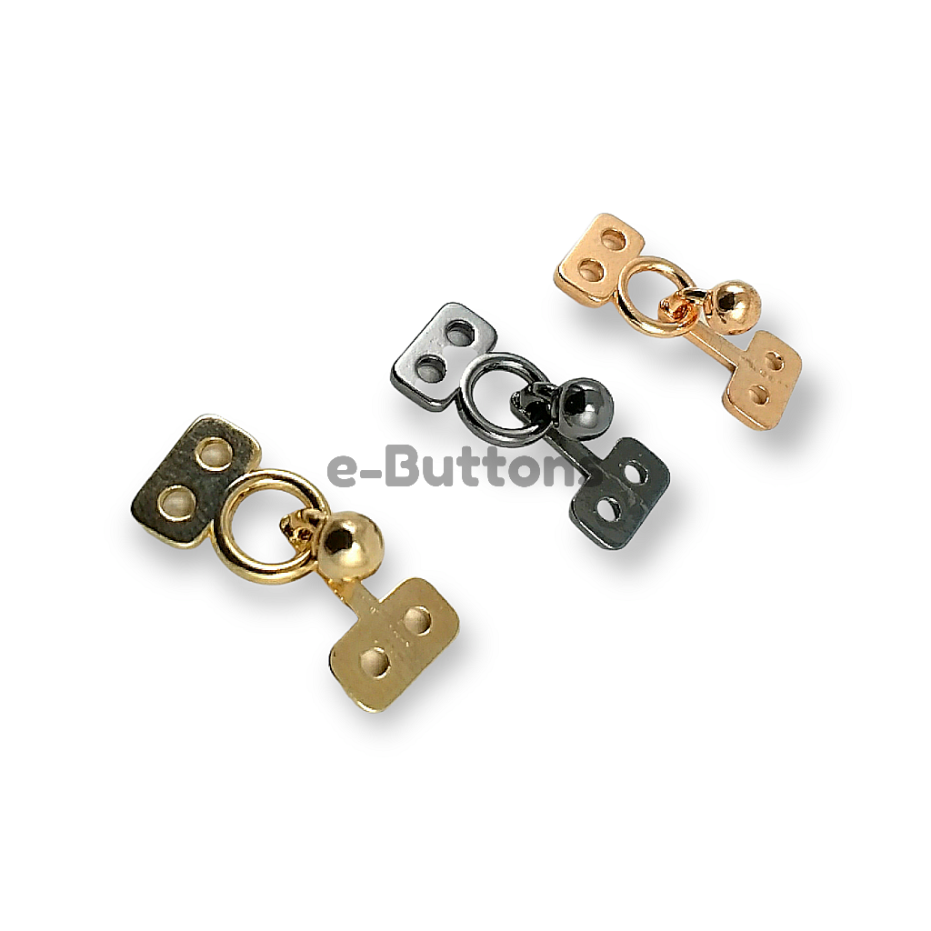 10 Pairs Hook and Eye Fasteners Metal Buckle Invisible Closure Clasps for Collar Sewing Garment Accessories (Gold) PT262
