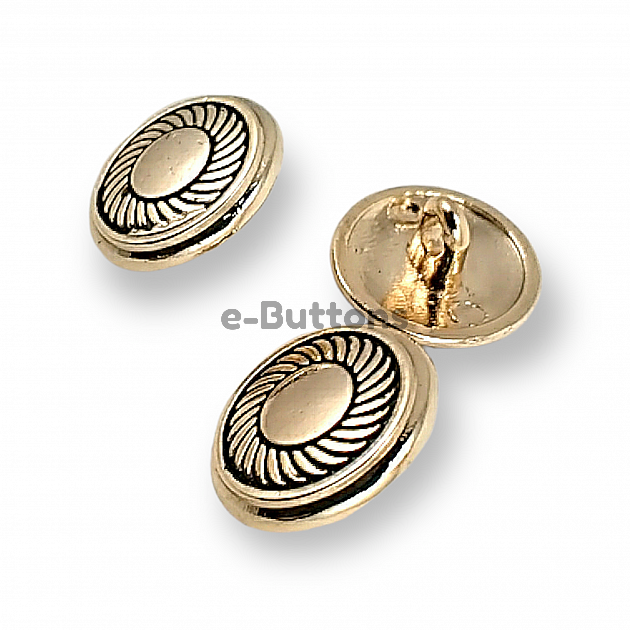 Gold Jacket Cufflinks 8pcs Button Set 15 mm - 24 L E 118 SET8