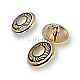 Gold Jacket Cufflinks 8pcs Button Set 15 mm - 24 L E 118 SET8