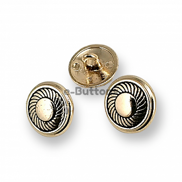 Gold Jacket Cufflinks 8pcs Button Set 15 mm - 24 L E 118 SET8