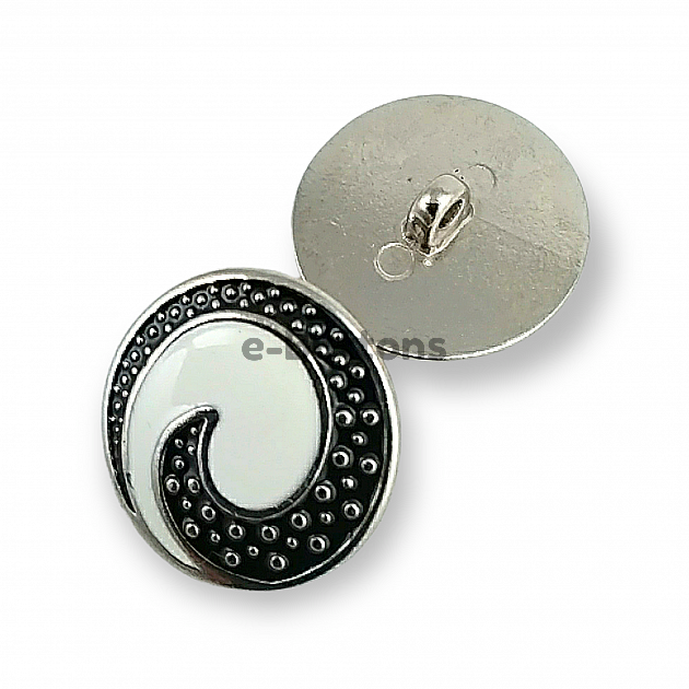 Transparent Enamel Shank Button 25 mm - 40 L Jacket and Coat Button E 1678