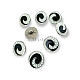 Transparent Enameled Button Jacket and Coat Cufflinks 17 mm - 28 L E 1680