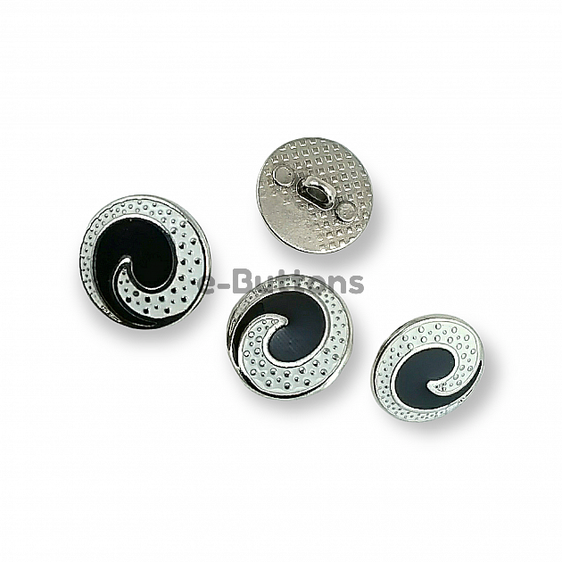 Transparent Enameled Button Jacket and Coat Cufflinks 17 mm - 28 L E 1680