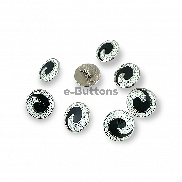 Transparent Enameled Button Jacket and Coat Cufflinks 17 mm - 28 L E 1680