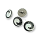 Transparent Enameled Button Jacket and Coat Cufflinks 17 mm - 28 L E 1680