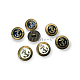 Anchor Logo Blazer Jacket Cufflink Antique Yellow Enamel Button 17 mm - 28 L E 2044 MN1