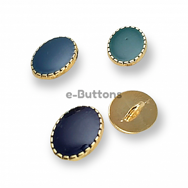 16 x 12 mm Oval Metal Shirt Button with Scalloped Edges E 479