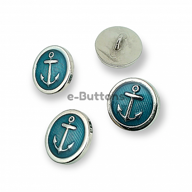 Blazer Jacket Enameled Button 20 mm - 32 L Ship Anchor Crest E 909 MN