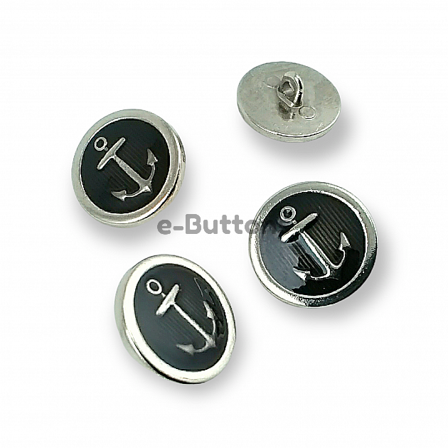 Blazer Jacket Enameled Button 20 mm - 32 L Ship Anchor Crest E 909 MN