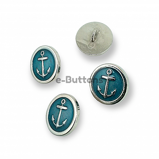 Blazer Jacket Enameled Button 20 mm - 32 L Ship Anchor Crest E 909 MN