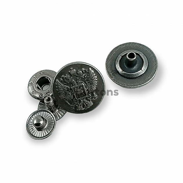 Jacket Snap Fasteners Coat Patterned 17 mm - 27 L 54 System 4 Piece Set E 1492