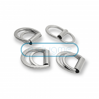 Double D-Ring Buckles, 4pcs 40mm(1.57) Metal Adjustable D Rings, Silver  Tone
