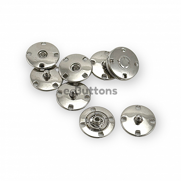 Sew-On Snap Button 20 mm 32 L 13/16" Zamak Metal E 1813