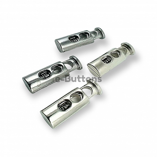 Two Hole Stopper Metal Cord Lock with 5 mm Cord Entry B0026