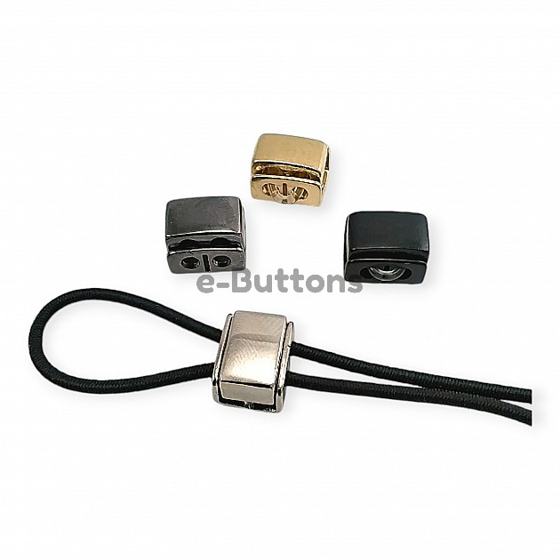 Two Hole Stopper with 4 mm Cord Entry Sugar Cube Stopper B0028