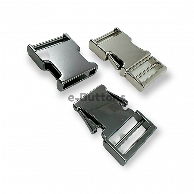 2 cm Bandolier Buckle Snap Clasp Metal Zamak 2150