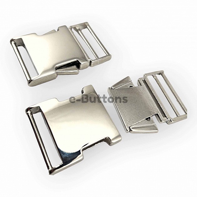 3 cm Bandolier Buckle Snap Clasp Metal Zamak E 2249