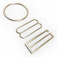 Ring Buckle - Hook Clasp 5 cm and Strap Adjustment Buckle Set of 3 DM00012