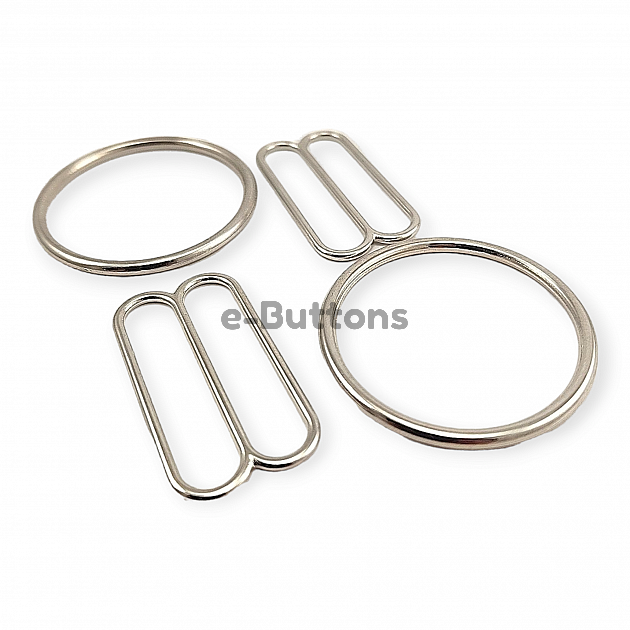 Hook Clasp Ring and Strap Adjustment Buckle 3,5 cm Set of 2 DM00018