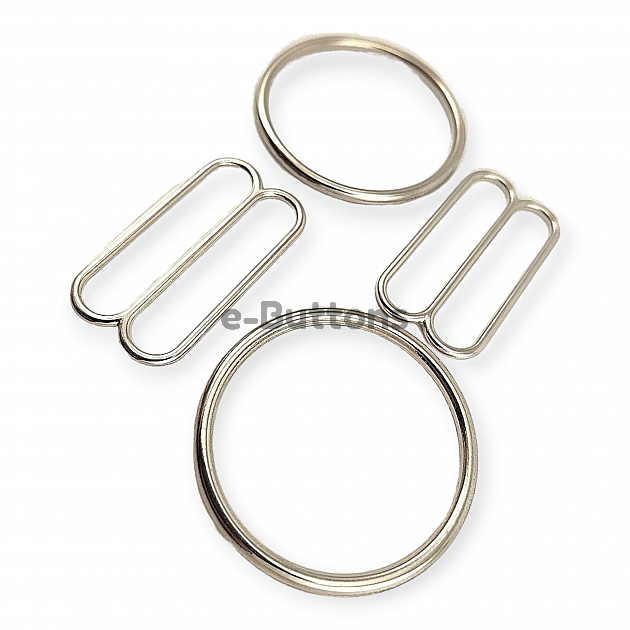 Hook Clasp Ring and Strap Adjustment Buckle 3,5 cm Set of 2 DM00018