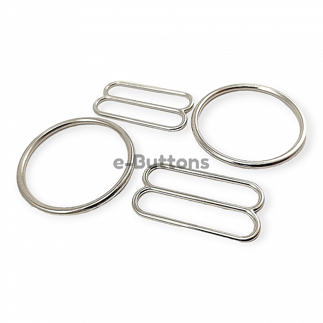 Hook Clasp Ring and Strap Adjustment Buckle 3,5 cm Set of 2 DM00018