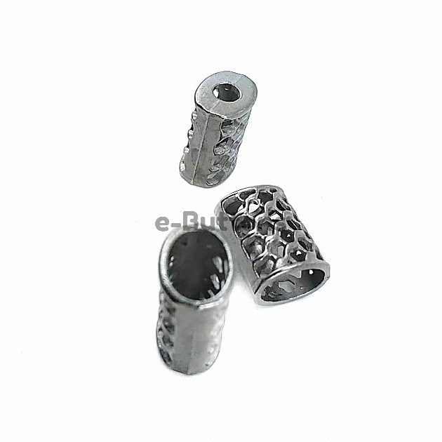 Cord End 11 mm inlet 5 mm Metal with Honeycomb Design B0002