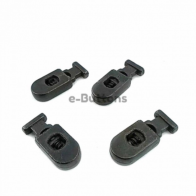 Metal Stoper 26 mm boylu 5 mm Delikli Siyah ve Sade Tasarımlı B0020