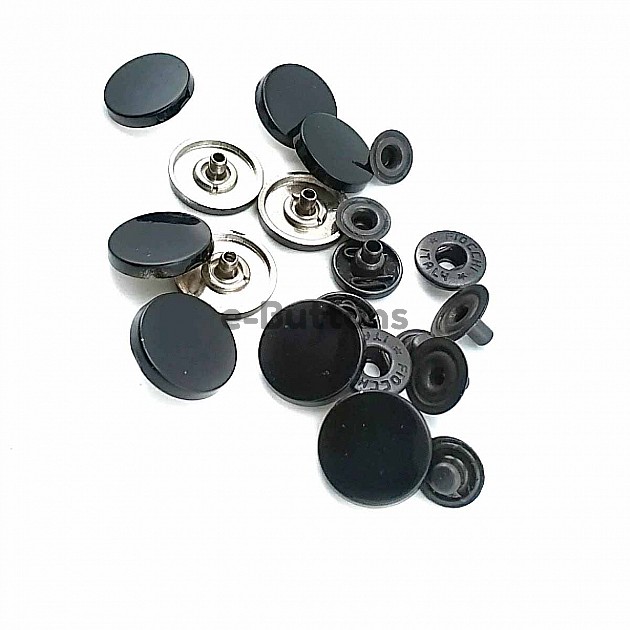 Snap Fastener 16 mm 5/8" Metal Black Coat Snap Buttons C0005