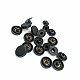 Black Plastic Snap Fasteners Button 12 mm 20L / 15/32" (250 pcs/Pack) C0007