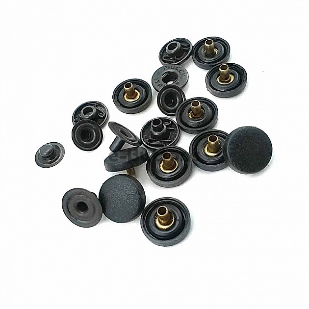 Black Plastic Snap Fasteners Button 12 mm 20L / 15/32" (250 pcs/Pack) C0007