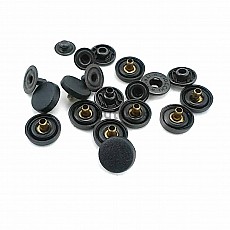 Black Plastic Snap Fasteners Button 12 mm 20L / 15/32" (250 pcs/Pack) C0007