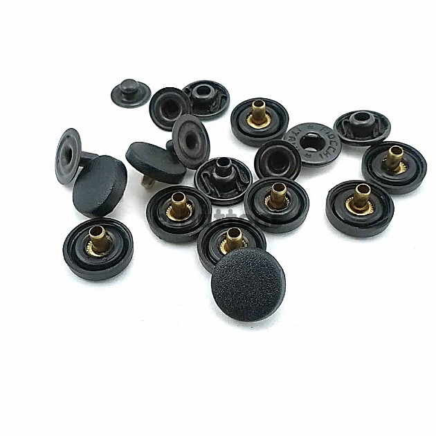 Black Plastic Snap Fasteners Button 12 mm 20L / 15/32" (250 pcs/Pack) C0007