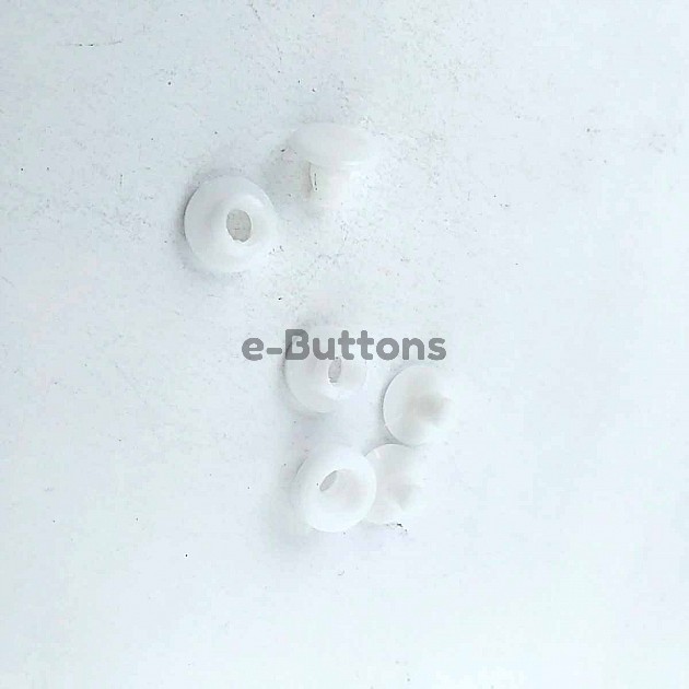 White Plastic Snap Button 9 mm 14 size (250 pcs/Pack) C0010
