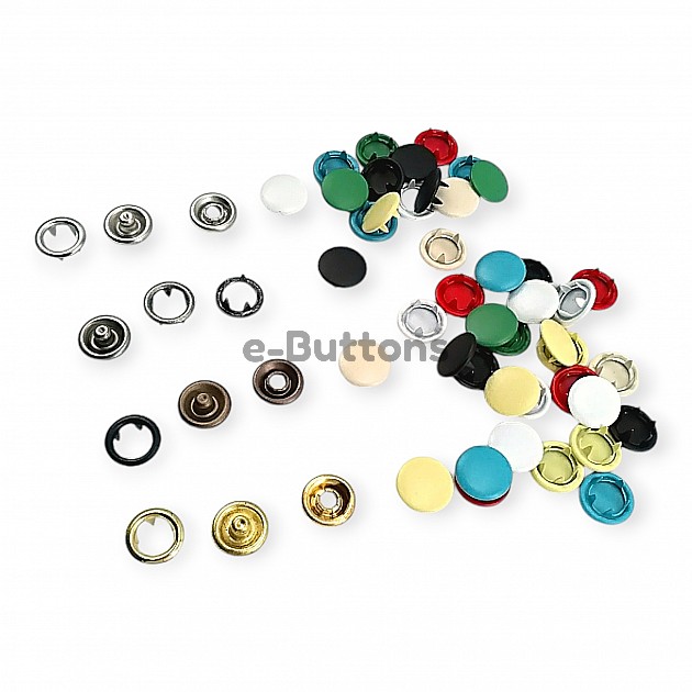 Prong Snap Fasteners 10.5 mm Painted Cap Snap Button Stainless C0011BOY