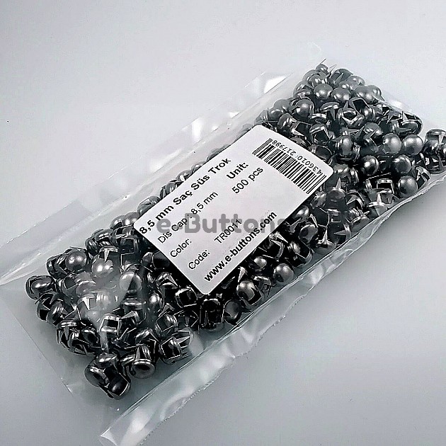 Metal Trok Black Nickel 8.5 mm Prong Stud Six Legged (500 pcs / Package) TR0011PK