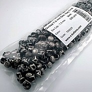 Tırnaklı Trok 7.5 mm Siyah Nikel Renk Girdap Desenli Süs Saç Trok (500 Ad/Paket) TR0028PK