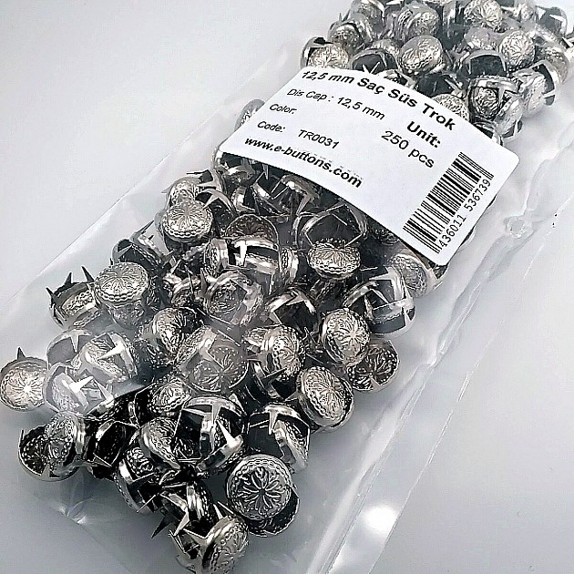 Patterned Metal Trok 12. 50 mm Six Legged Prong Stud (250 pcs / Package) TR0031PK