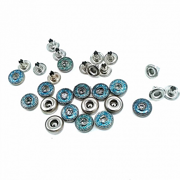 Blue Design Rivet 10 mm 16 L Rhinestone  R0015