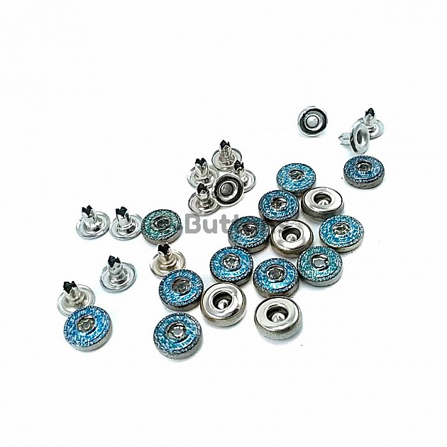 Blue Design Rivet 10 mm 16 L Rhinestone  R0015