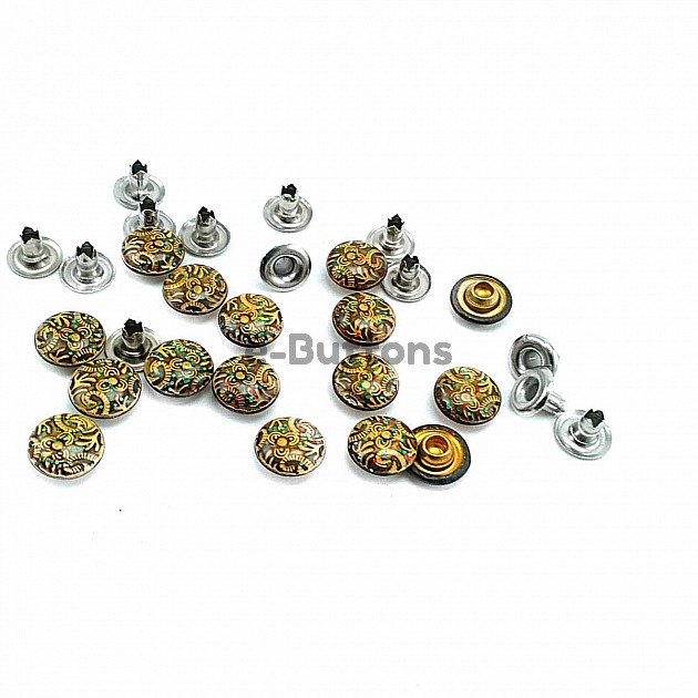 Rivet 9 mm 14 L Patterned R0016