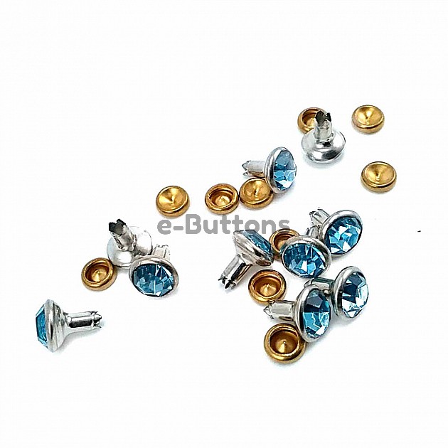 8 mm 12 boy Cam Taşlı Sade Rivet R0024