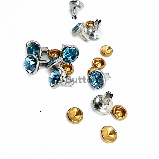 8 mm 12 boy Cam Taşlı Sade Rivet R0024