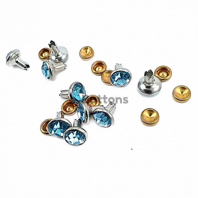 8 mm 12 boy Cam Taşlı Sade Rivet R0024