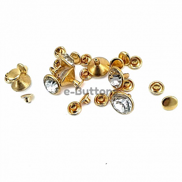 Rivet 11 mm 18 L Rhinestone R0025